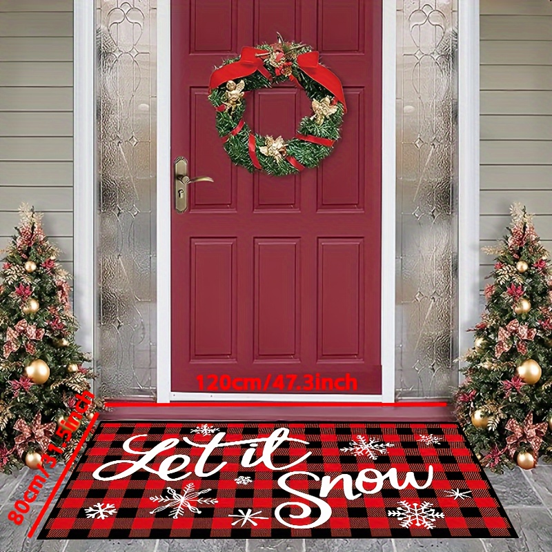 Let It Snow Christmas Door Mat Indoor Mat Creative Doormat - Temu