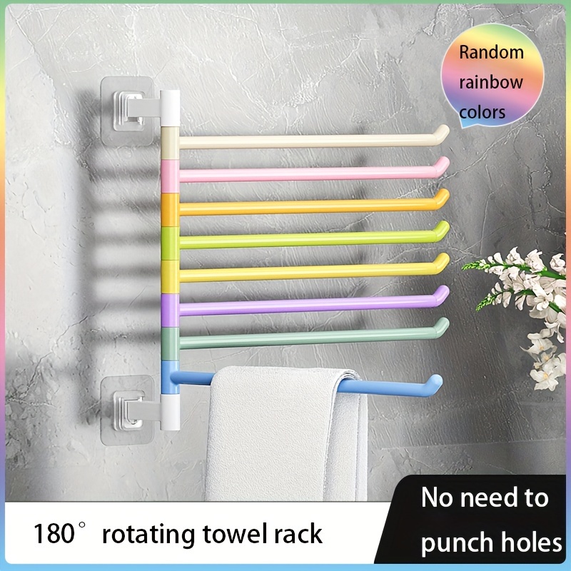 Swivel Towel Bar Shower Towel Rack Bathroom Wall Mounted - Temu