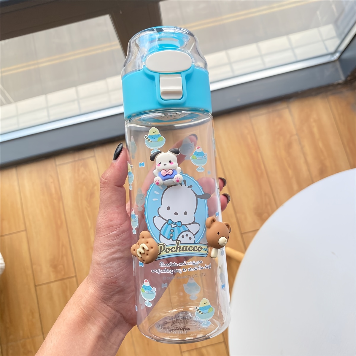 Cute Tritan Water Cup Cartoon Flip Top Water - Temu