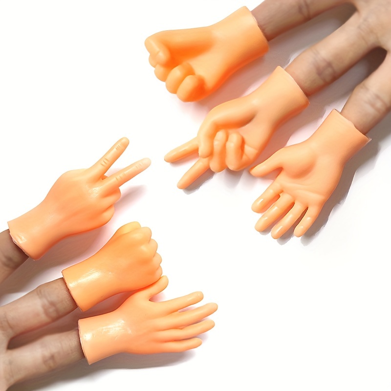 Yolococa 10 Pieces Finger Puppet Mini Finger Hands Tiny Hands with Left Hands and Right Hands for Game Party