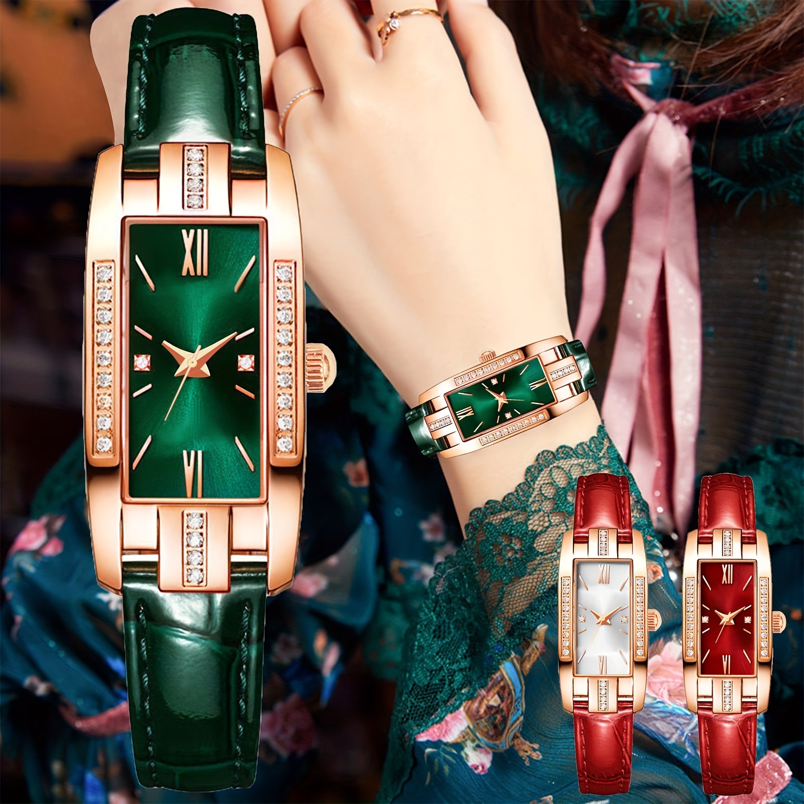 Reloj De Pulsera Para Mujer Cuarzo Dorado Ocio Con Esfera Pequeña Elegante  Lujo 