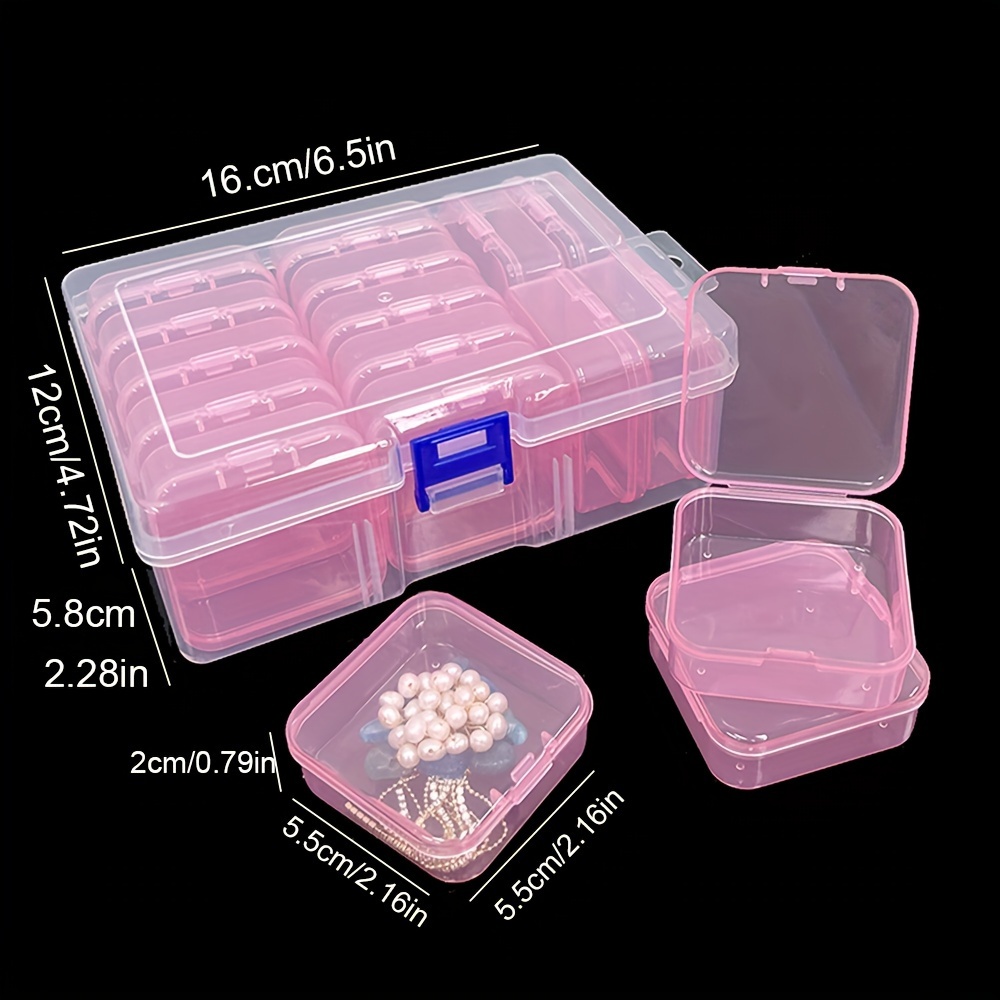 10x Press on Nail Storage Boxes Nail Storage Container Square Crafts Beads