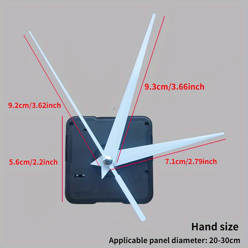 1 Juego Kit Movimiento Mecanismo Reloj Manecillas Negras - Temu