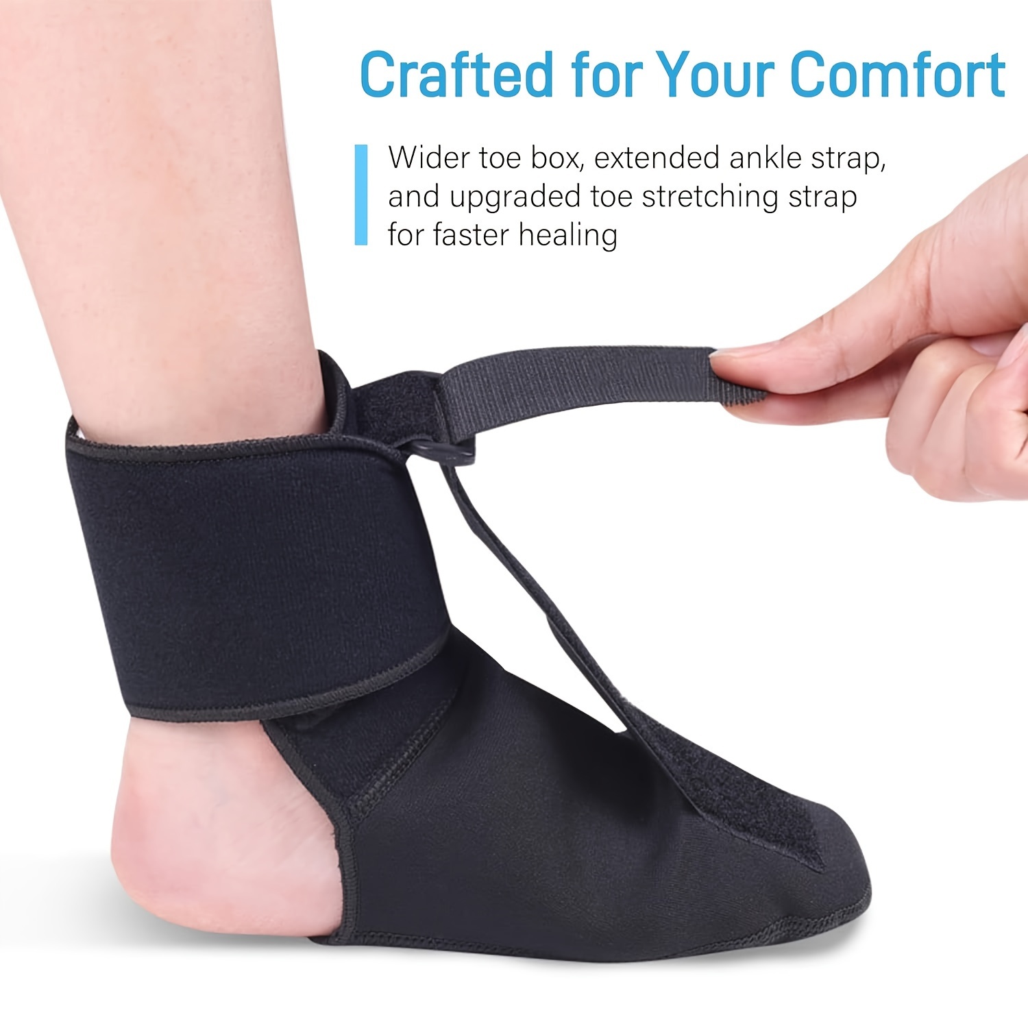 Plantar Fasciitis Night Sock - Soft Stretching Boot Splint - Achilles  Tendonitis Foot Support - Heel Pain Relief Sleeve