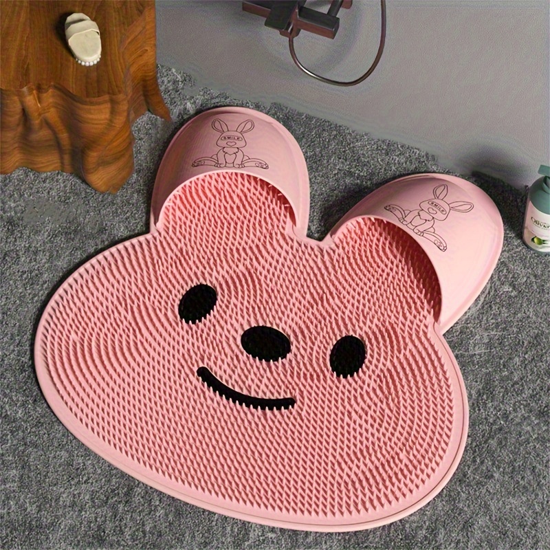 Non-slip Silicone Shower Foot And Back Scrubber Mat For Exfoliating Dead  Skin - Soft And Massaging Bathroom Accessory Bathroom Accessories - Temu