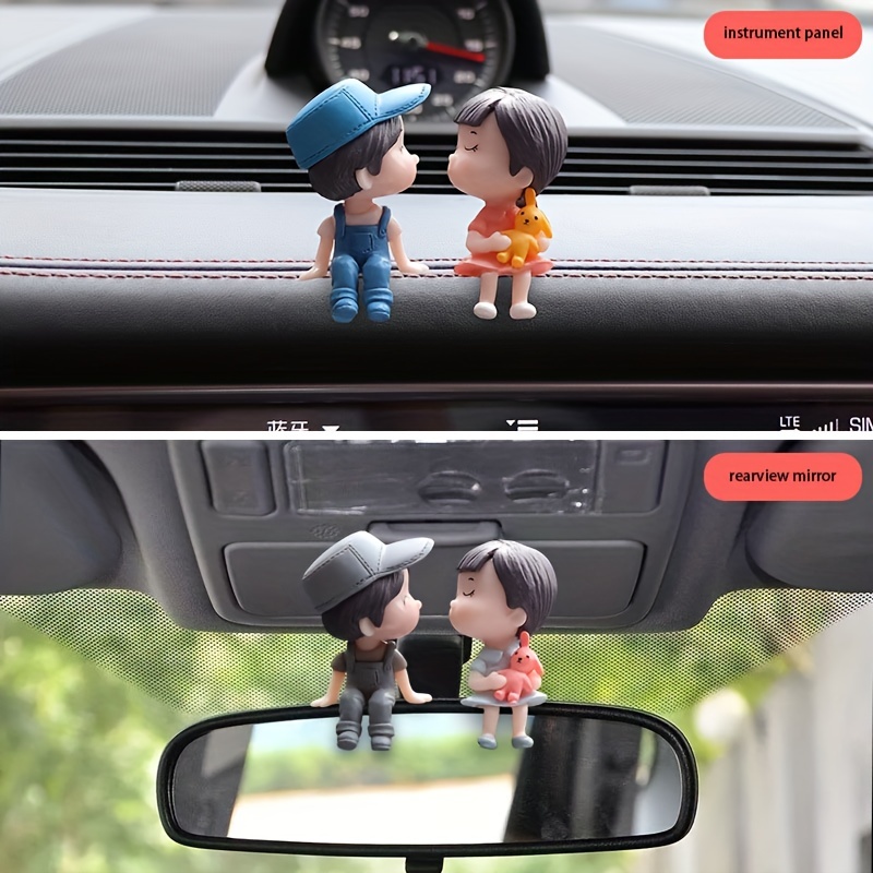 Confession Balloon Kiss Boy And Girl Car Rearview Mirror - Temu