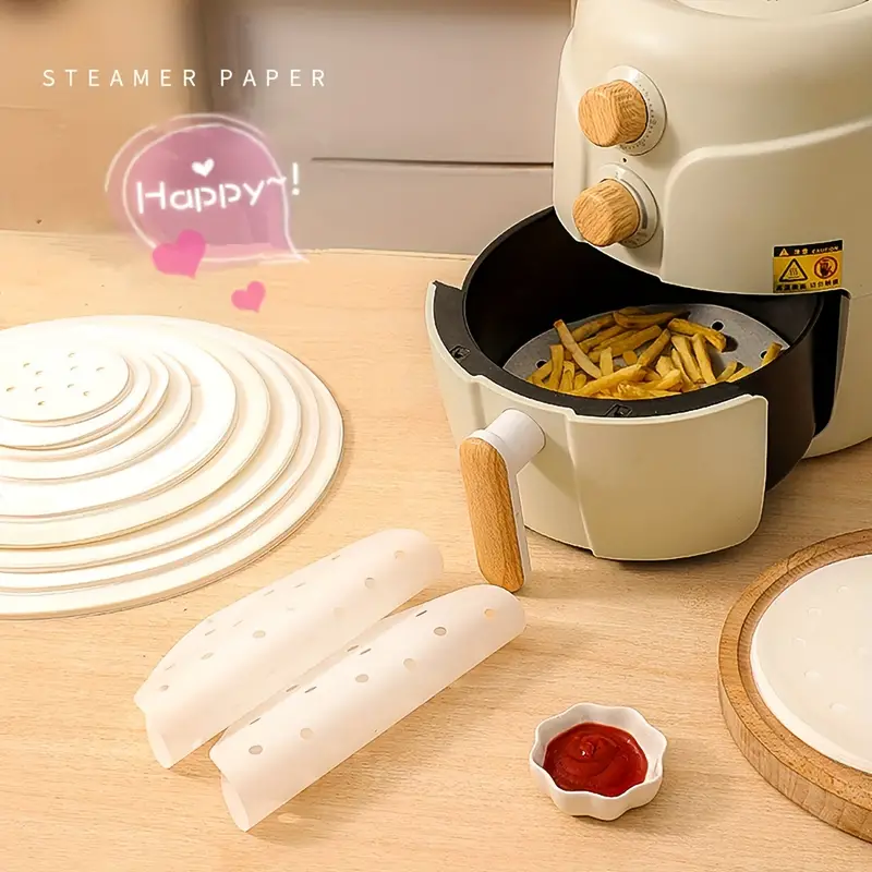 Air Fryer Disposable Paper Parchment Wood Pulp Steamer Baking