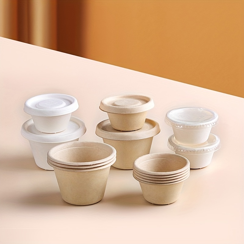 Disposable White Paper Soup Containers With Lids Perfect For - Temu