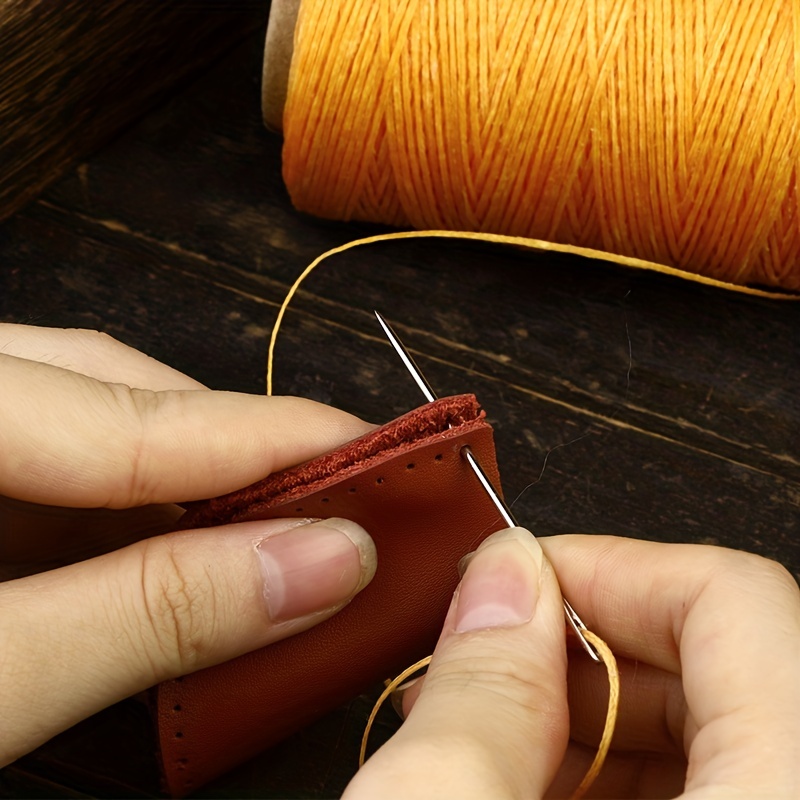 Waxed Thread 54 Yards Leather Sewing Waxed Thread With Hand - Temu