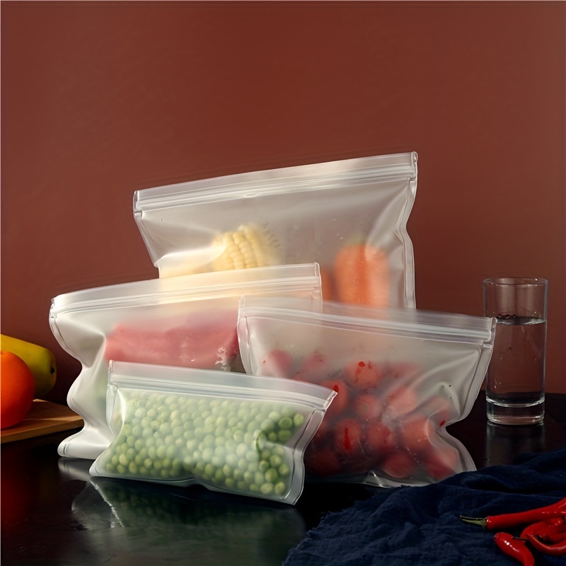 Reusable Zipper Bag Food Storage Bags Leakproof Airtight Bpa - Temu