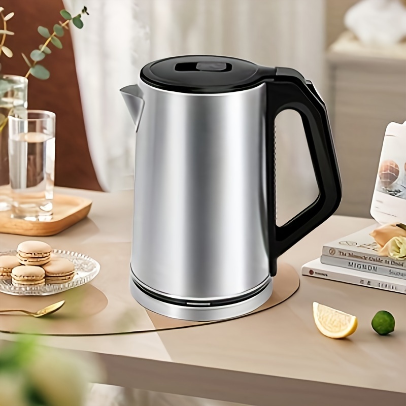 Household Electric Kettle, 800ml Portable Travel Electric Tea Kettle  Stainless Steel Kettle Double Layer Hot Water, Thickened Stainless Steel  Double Insulated Kettle