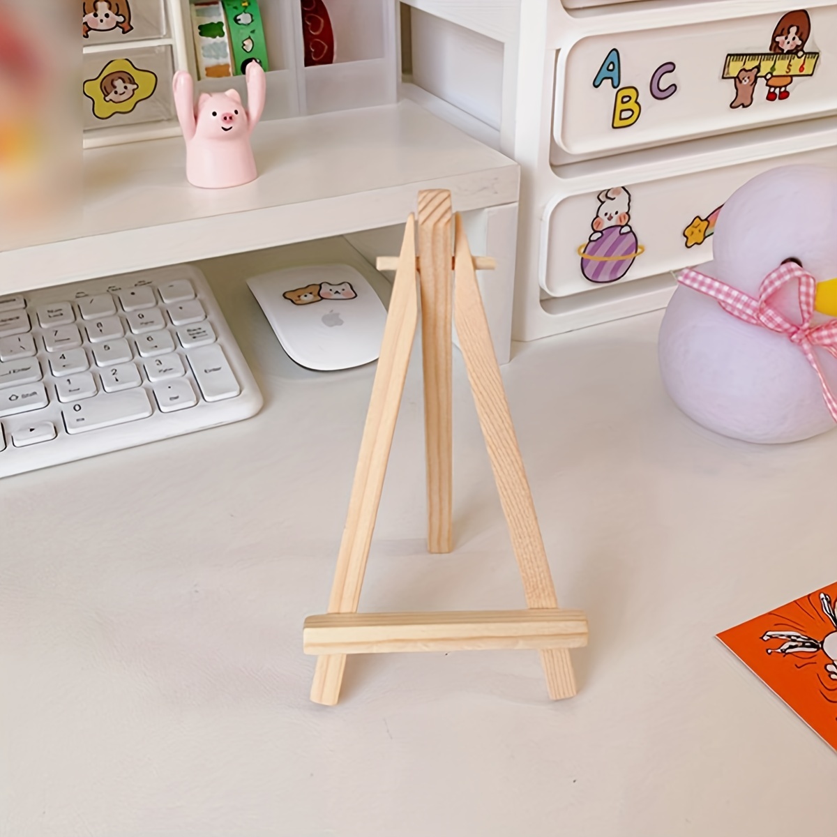 Mini Small Desktop Easel With Canvas Frame Acrylic Oil Painting Art Drawing  Table Display Tablet Phone Book Folding Wood Stand