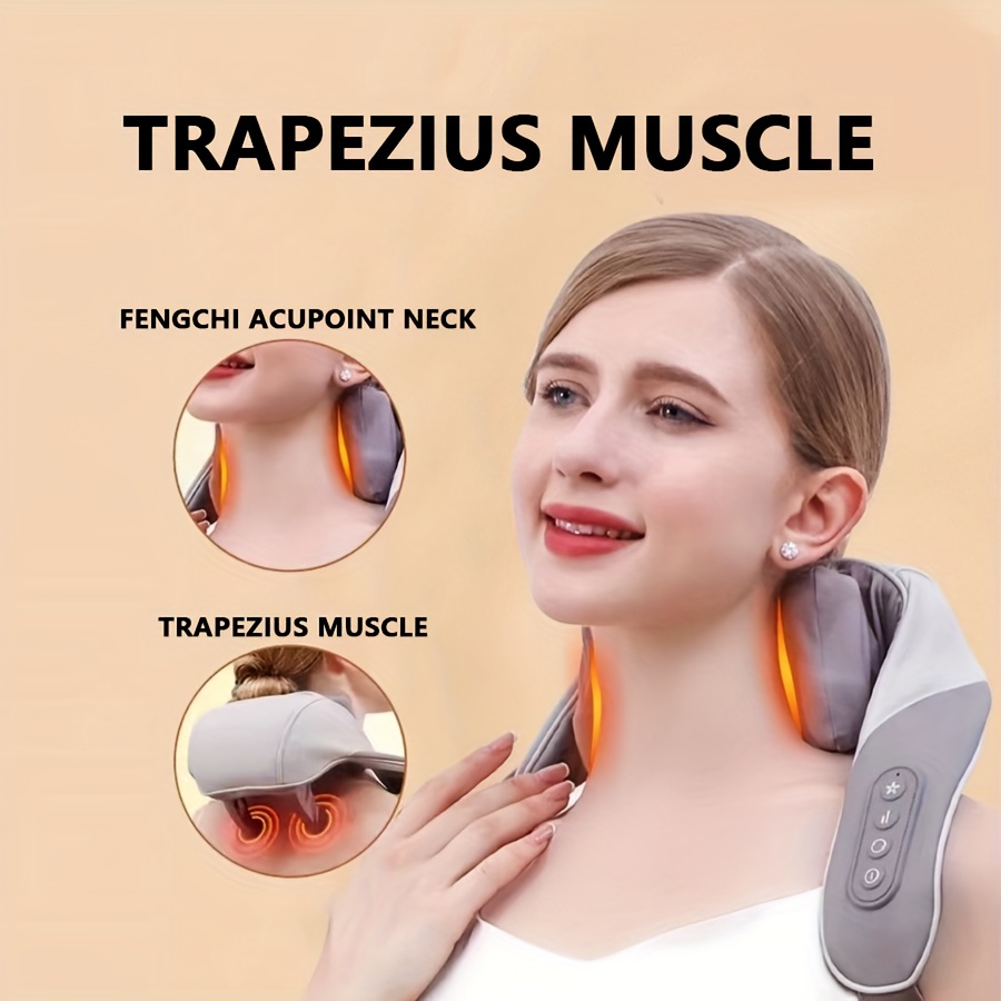 Electric Shoulder And Neck Massager With Kneading And - Temu