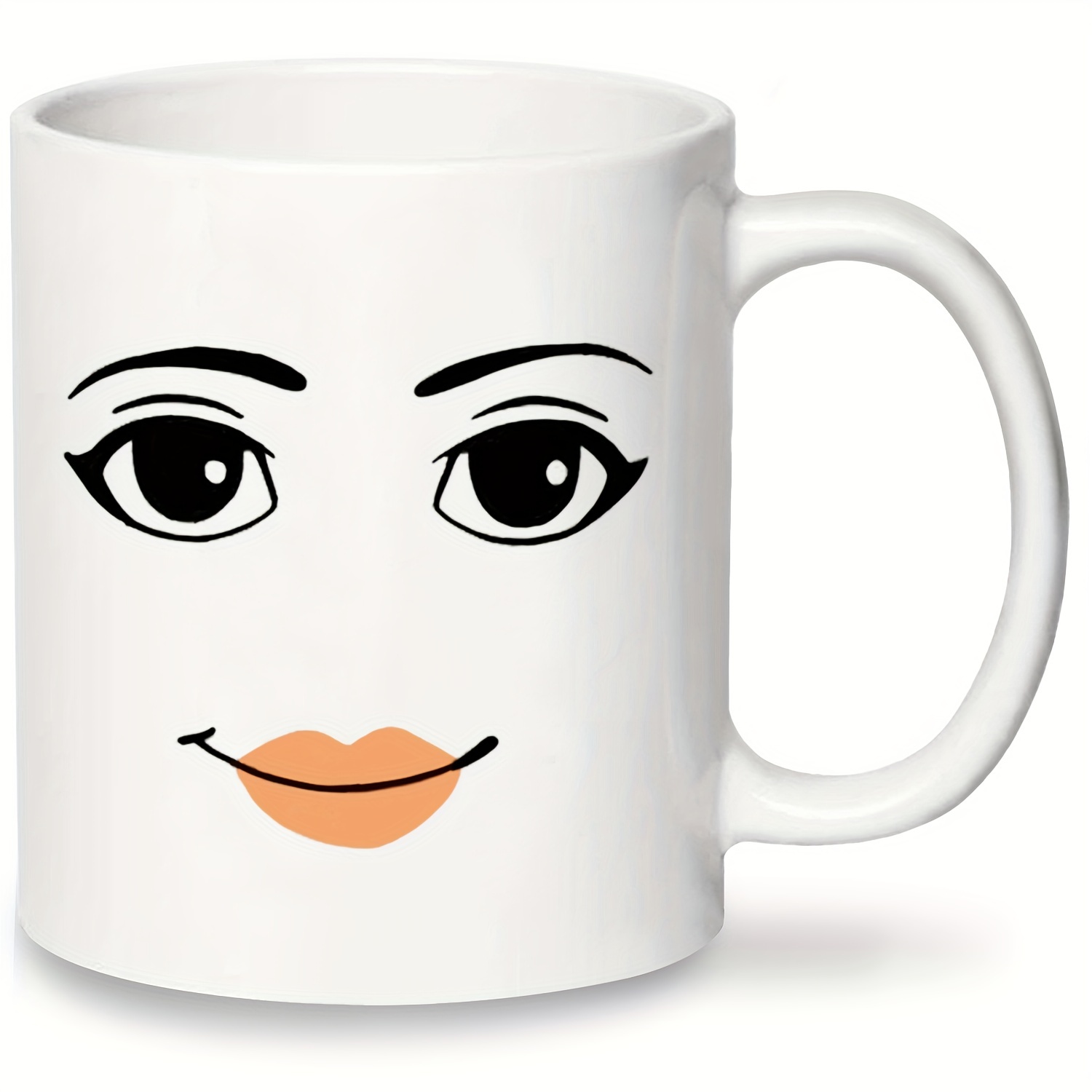 1pc, Woman Face Funny Mug, 11oz/15oz Ceramic Coffee Mugs, Novelty Coffee  Cup, Birthday/Christmas/Anniversary Gifts For Friend, Sister, Brother Cute  Th