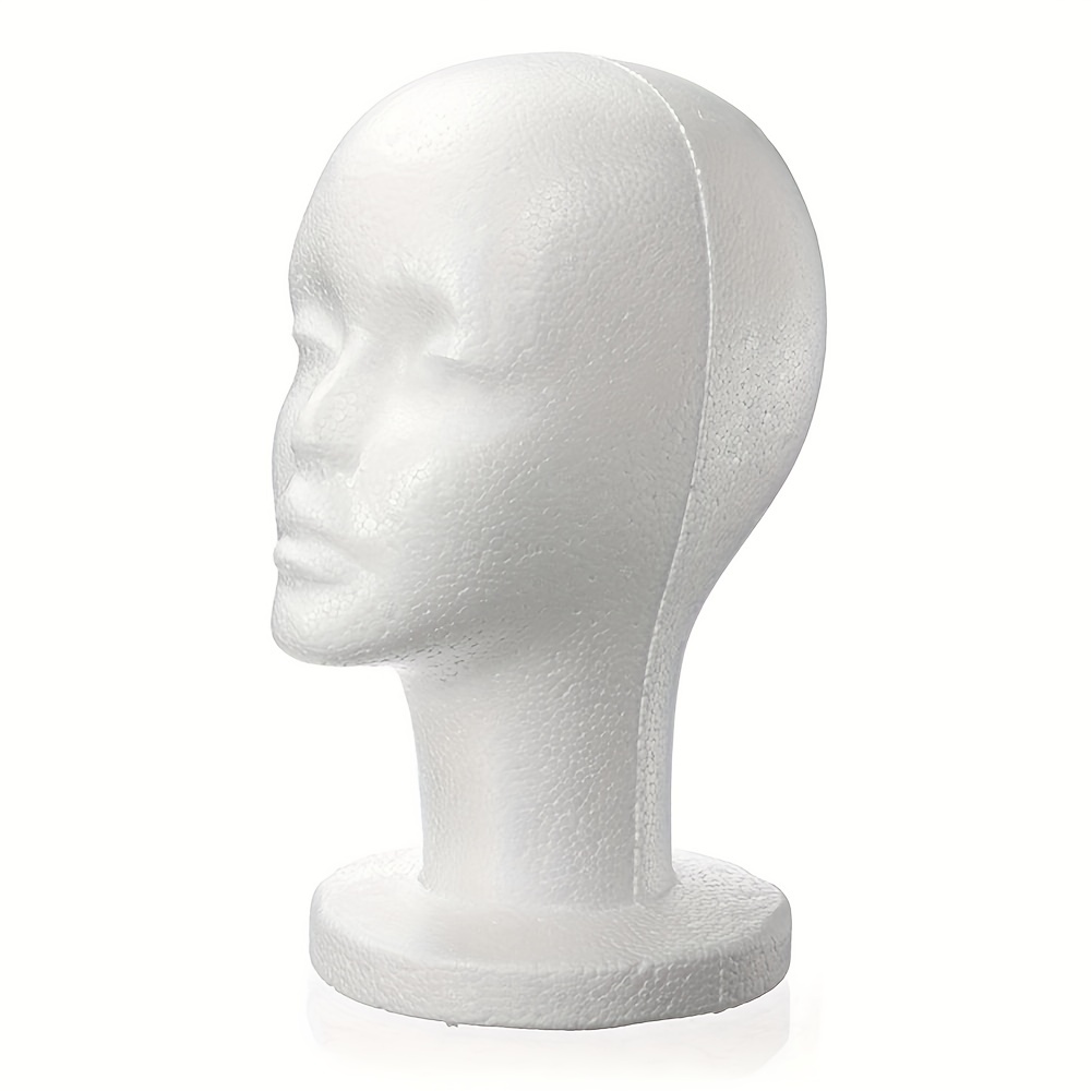 white Foam wig display prop Mannequin Wig Head Display Hat Cap Wig Holder  Styrofoam Foam Head wig stand