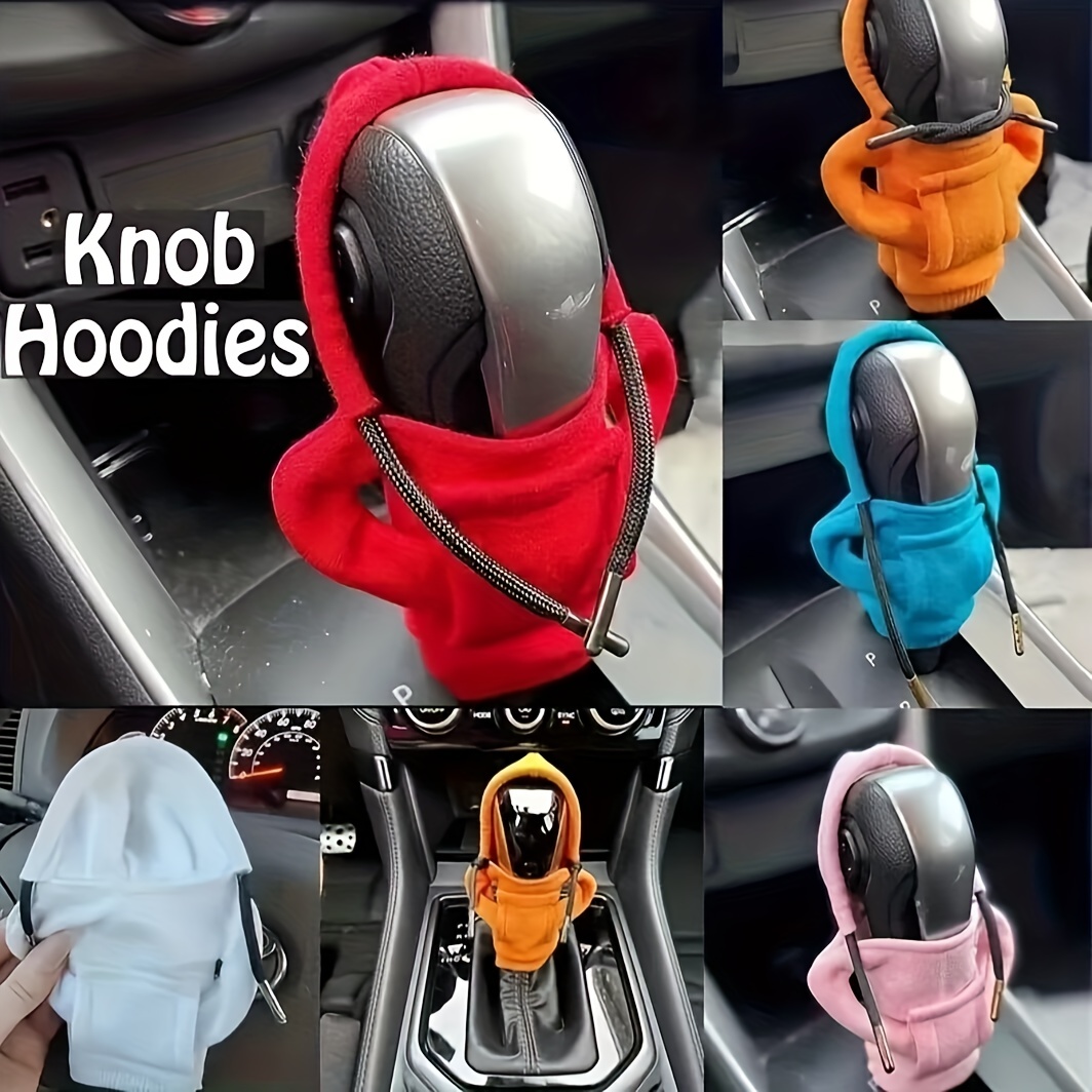 Car Gear Handle Cover Gear Handle Decoration Knob Hoodie Cover, Gear Shift  Knob Mini Hooded Sweatshirt Creative Gift