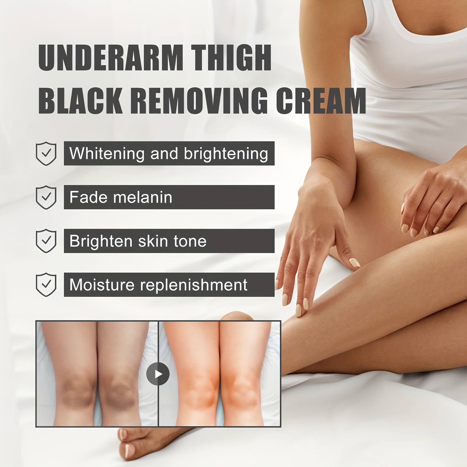 Whitening Cream Intimate Area Underarm Apmpit Legs Knees Dark Skin