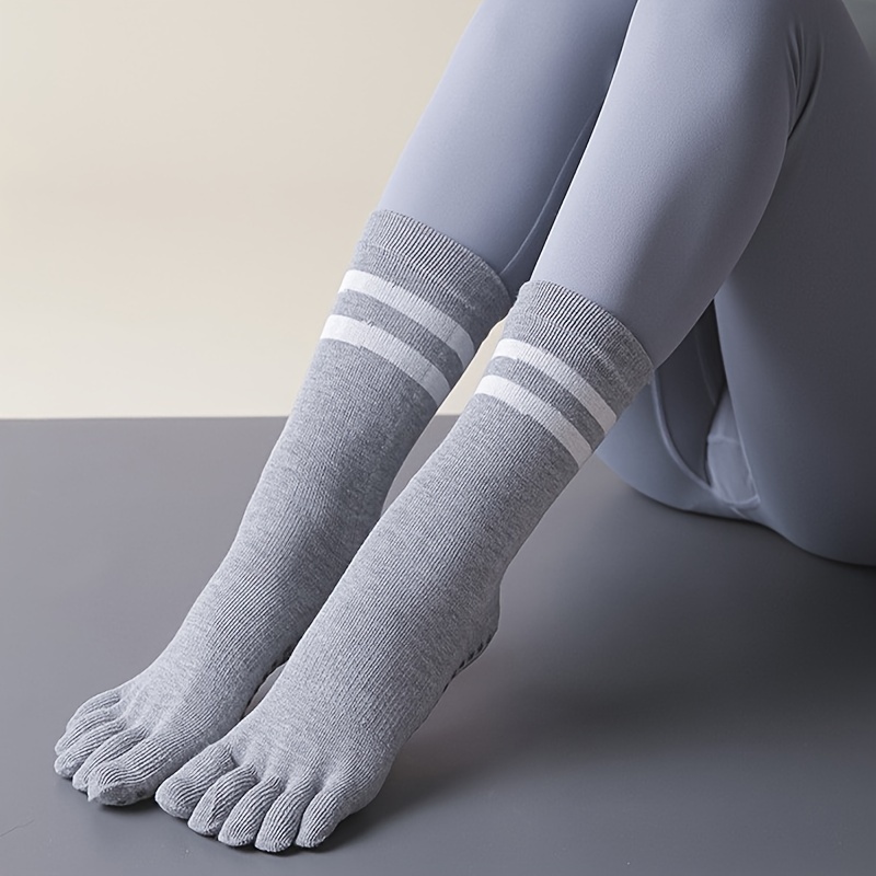 Calcetines con dedos del pie para Yoga para mujer, calcetines de cinco  dedos con agarre, calcetines antideslizantes de cinco dedos, calcetines de
