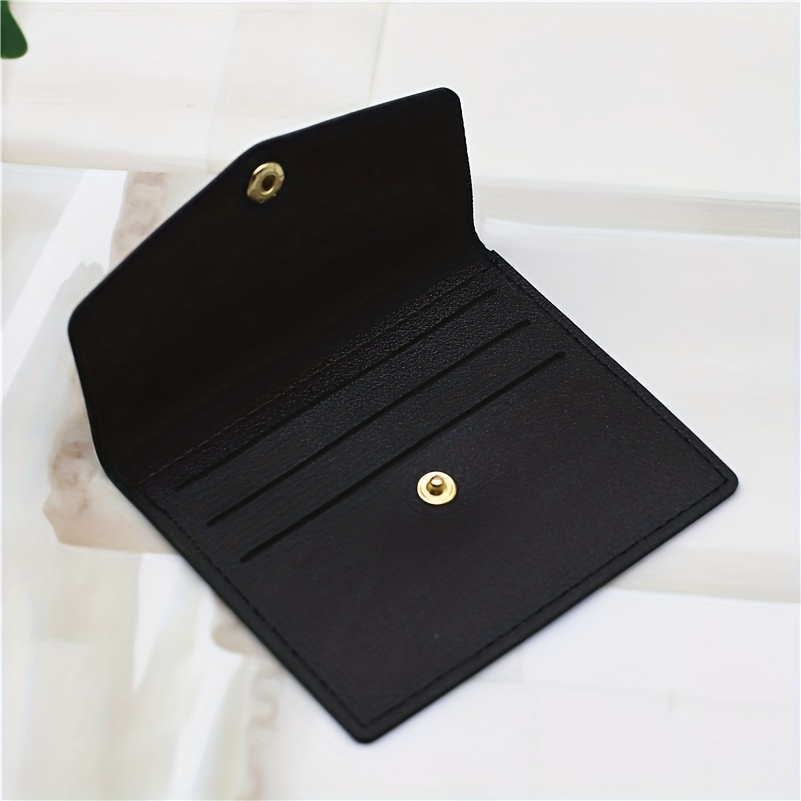 Business Card Holder Wallet, Pu Leather Credit Card Case, 3 Slots