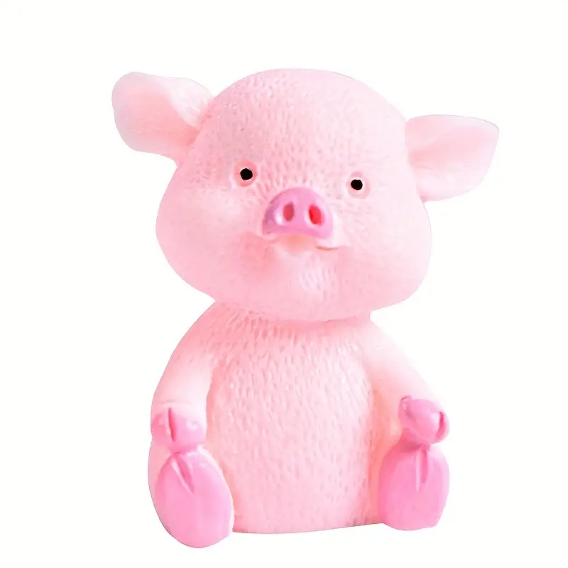 Miniature Pig Figurines 8 Pcs, Cute Pink Piggy Toy Figures Cake Toppers for  Fairy Garden Decor Christmas Desk Decoration