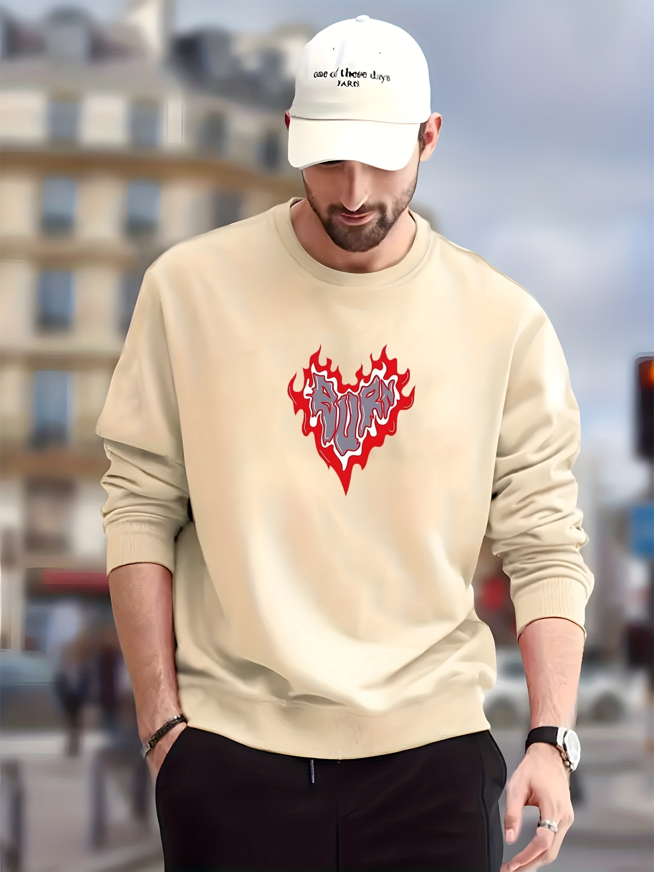 Love Heart Print Hoodie, Cool Hoodies For Men, Men's Casual Graphic Design  Pullover Hooded Sweatshirt With Kangaroo Pocket Streetwear For Winter Fall,  As Gifts - Temu Canada