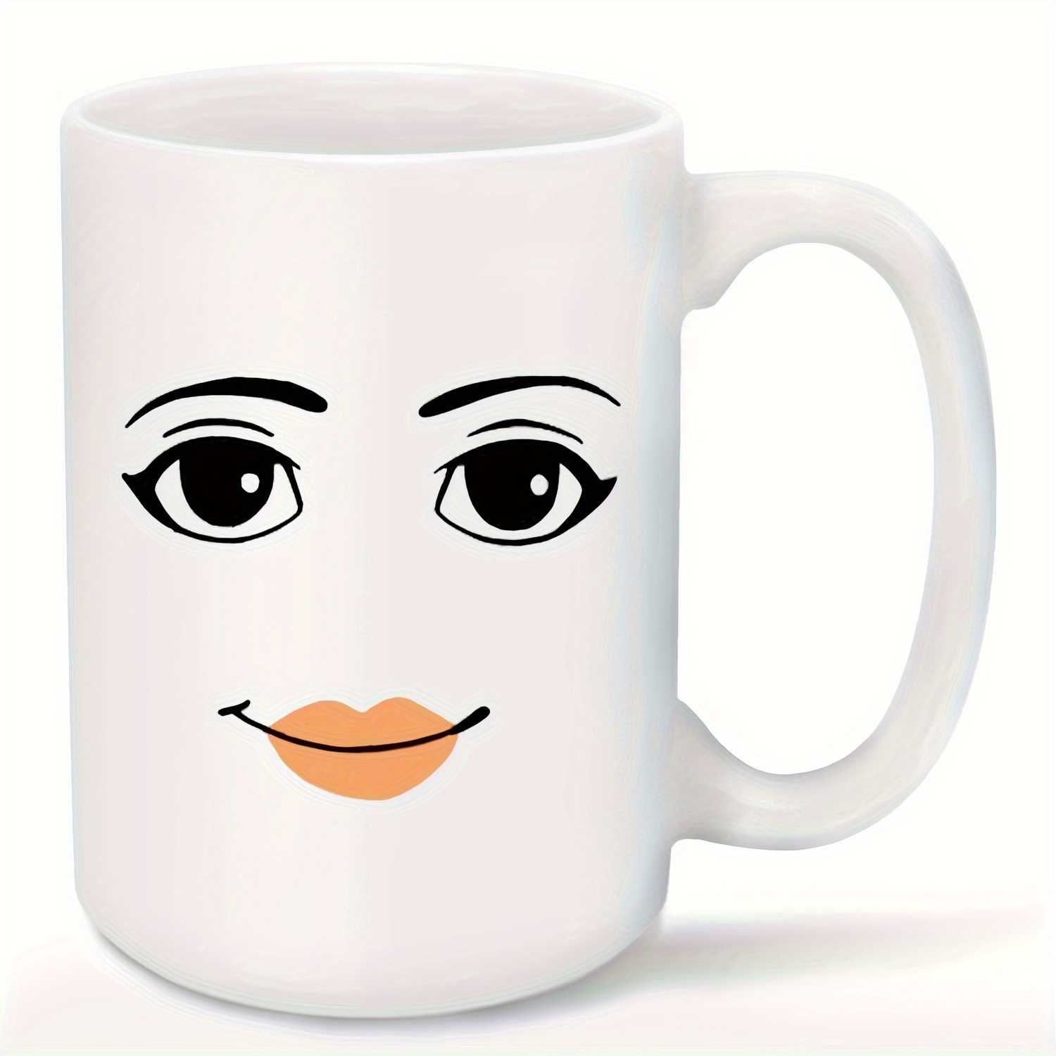 1pc, Woman Face Funny Mug, 11oz/15oz Ceramic Coffee Mugs, Novelty Coffee  Cup, Birthday/Christmas/Anniversary Gifts For Friend, Sister, Brother Cute  Th