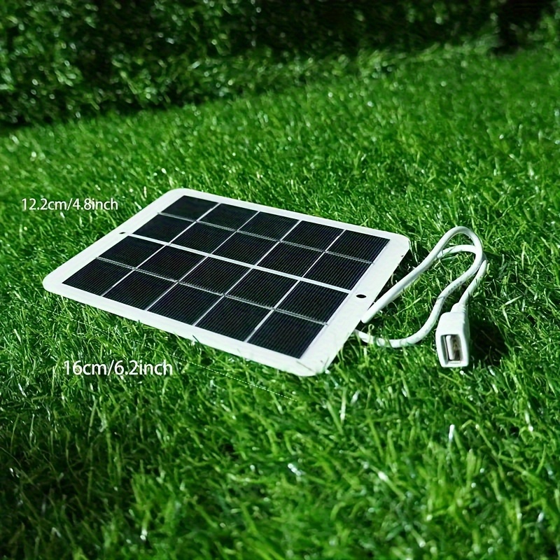 1pc Panneau Solaire Chargeur Solaire Portable Extérieur Avec