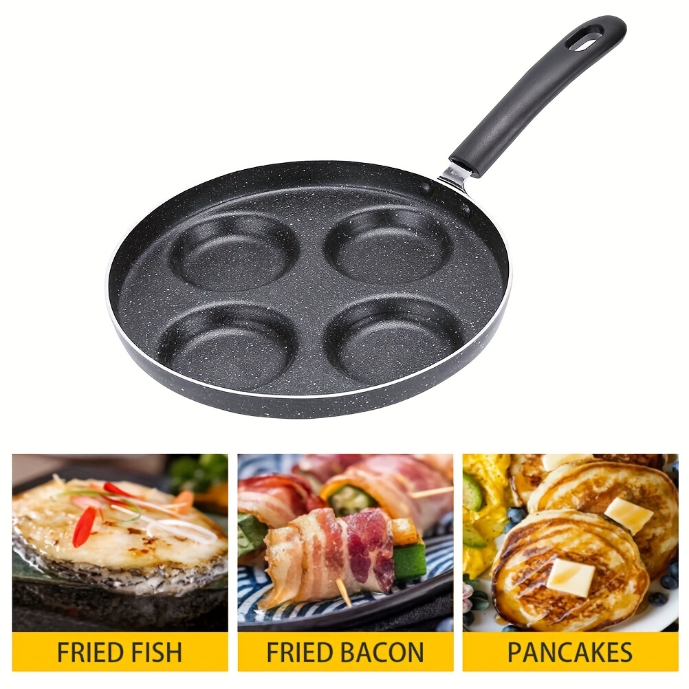 1pc Beige 2-hole Maifanitum Non-stick Frying Pan For Burger & Egg, Electric  Ceramic Stovetop Compatible Mini Egg Pan