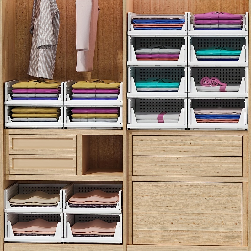 Multi-layered Wardrobe Storage Rack With Bookshelf And Clothes Partition -  Maximize Your Closet Space And Organize Your Wardrobe - Temu