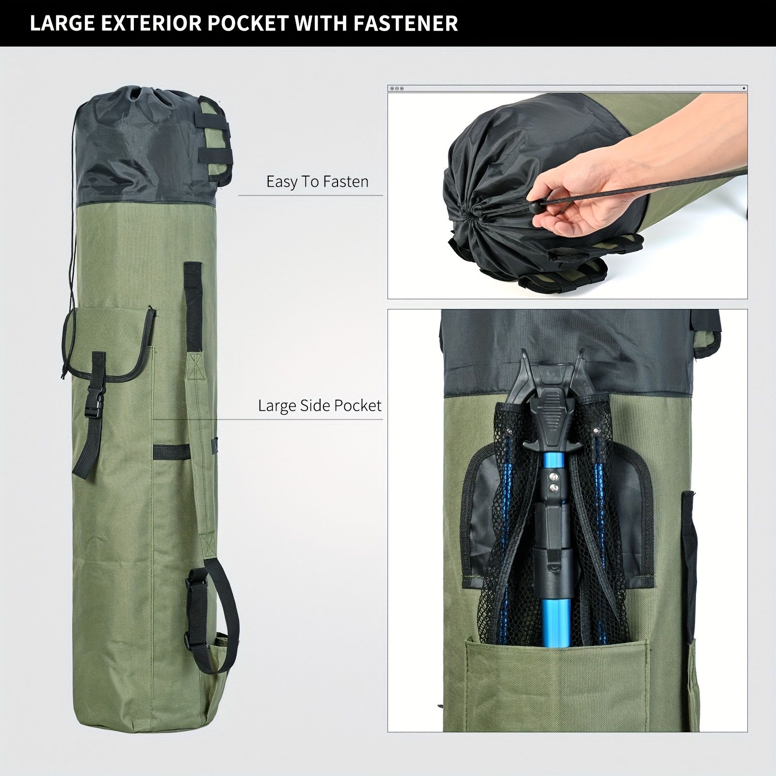 LEO Fishing Leg Bag Wear Resistant Fishing Rod Holder Fishing Gear  Accessories
