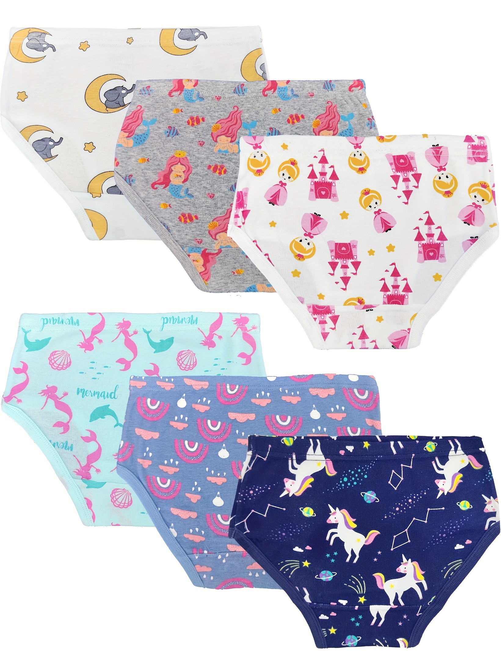  Toddler Girls Underwear Unicorn Mermaid Panties