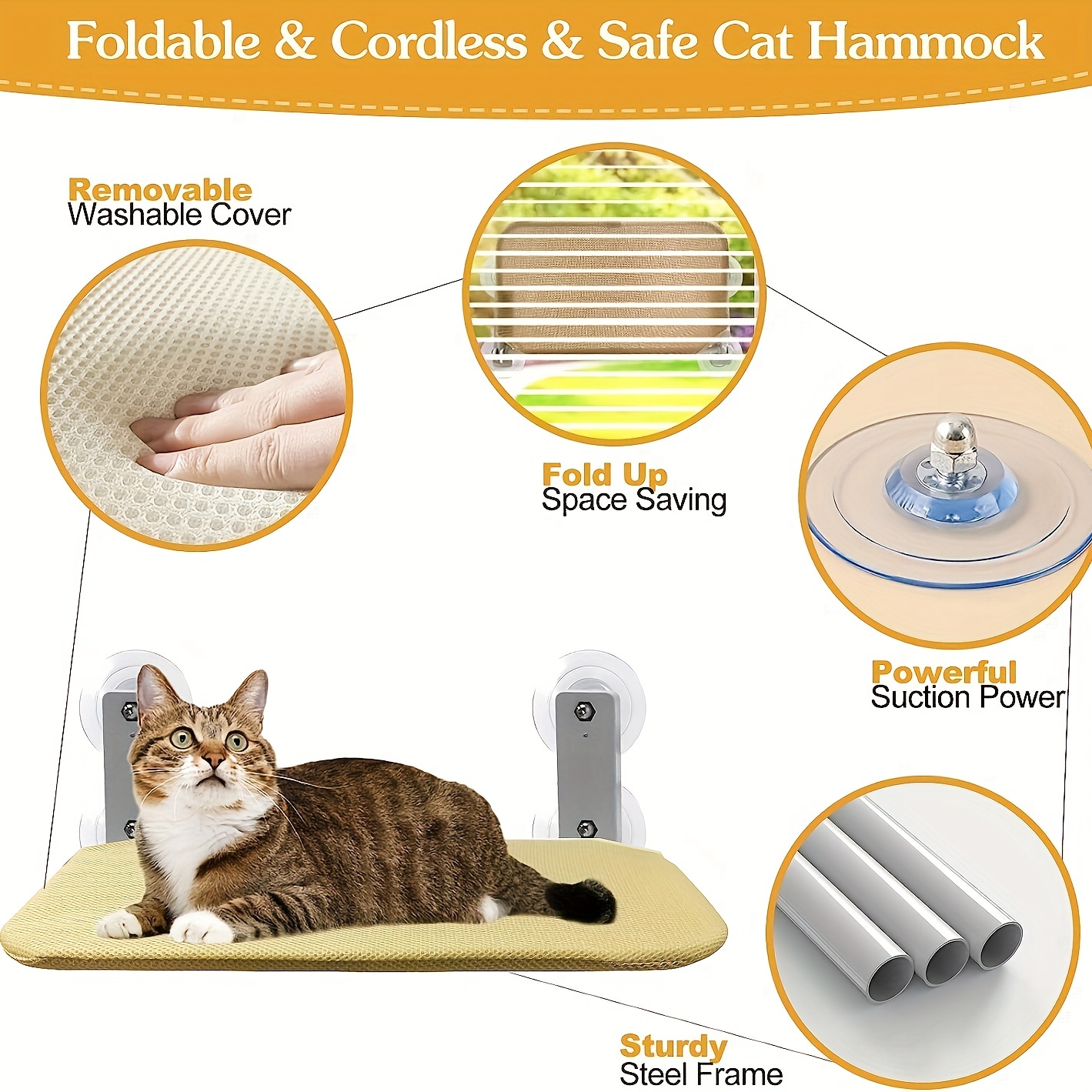 Foldable Cat Window Perch Cat Window Hammock Bed Powerful - Temu