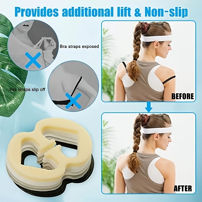 4pcs Bras Back Clips With Straps And Anti-slip Buckles (color And