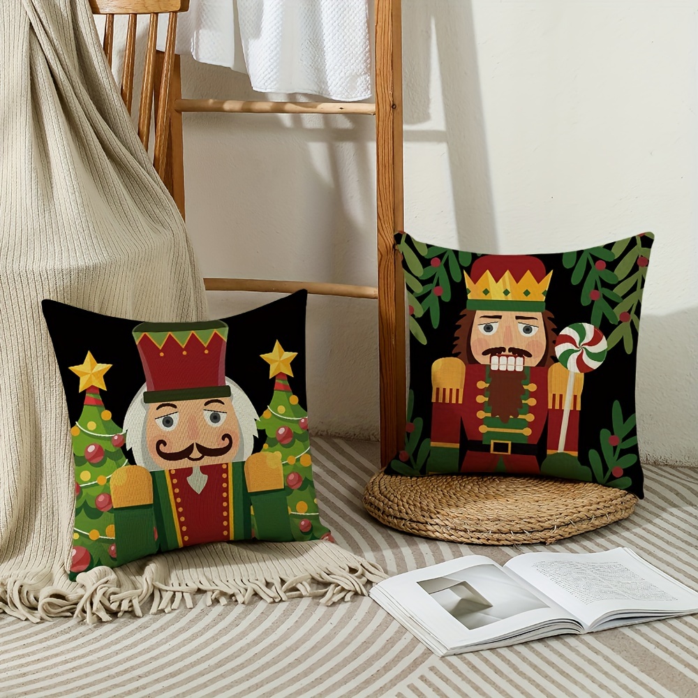 Christmas Pillow Covers Nutcracker Christmas Tree - Temu