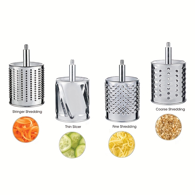 Rotary Cheese Grater Food Mills With 5 Drum Blade For - Temu