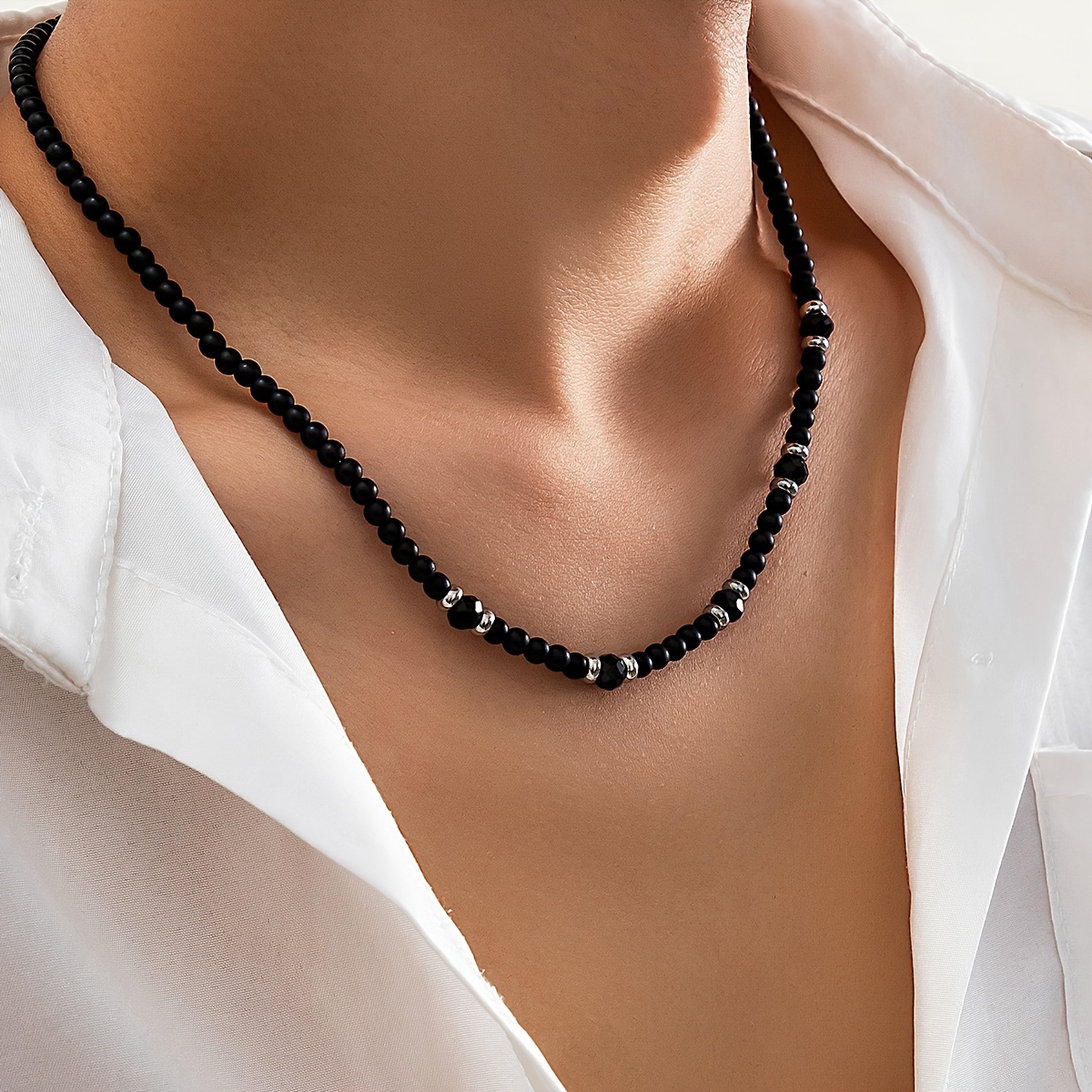

Trendy Beaded Necklace Accessory, Perfect Gift For Men