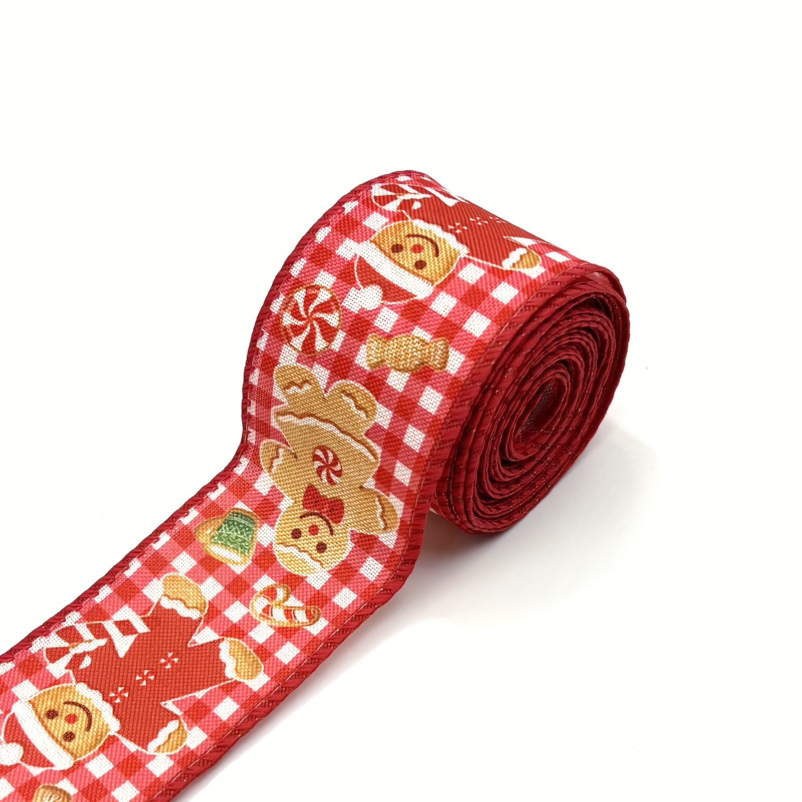 X 5 Yards Christmas Gift Wired Ribbon For Craft Packing Gift - Temu