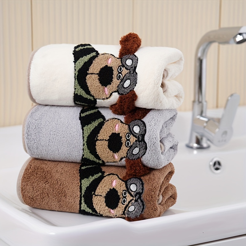 Cute Dog Cartoon Embroidery Towel Set, Household Bath Linen Sets, Soft  Skin-friendly Hand Towel Bath Towel, Absorbent Towels For Bathroom, 1 Bath  Towel & 1 Hand Towel, Bathroom Supplies - Temu