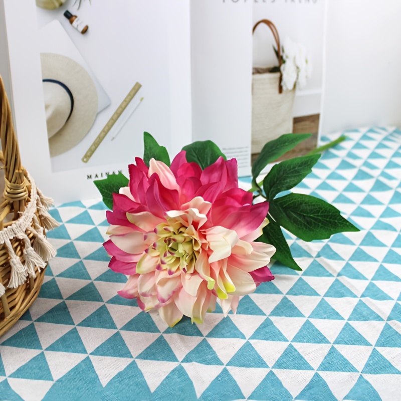 1pc 造花茎、葉付きフェイクフラワー、ホームウェディングパーティーオフィス用品用造花 - ホーム・キッチン - Temu Japan