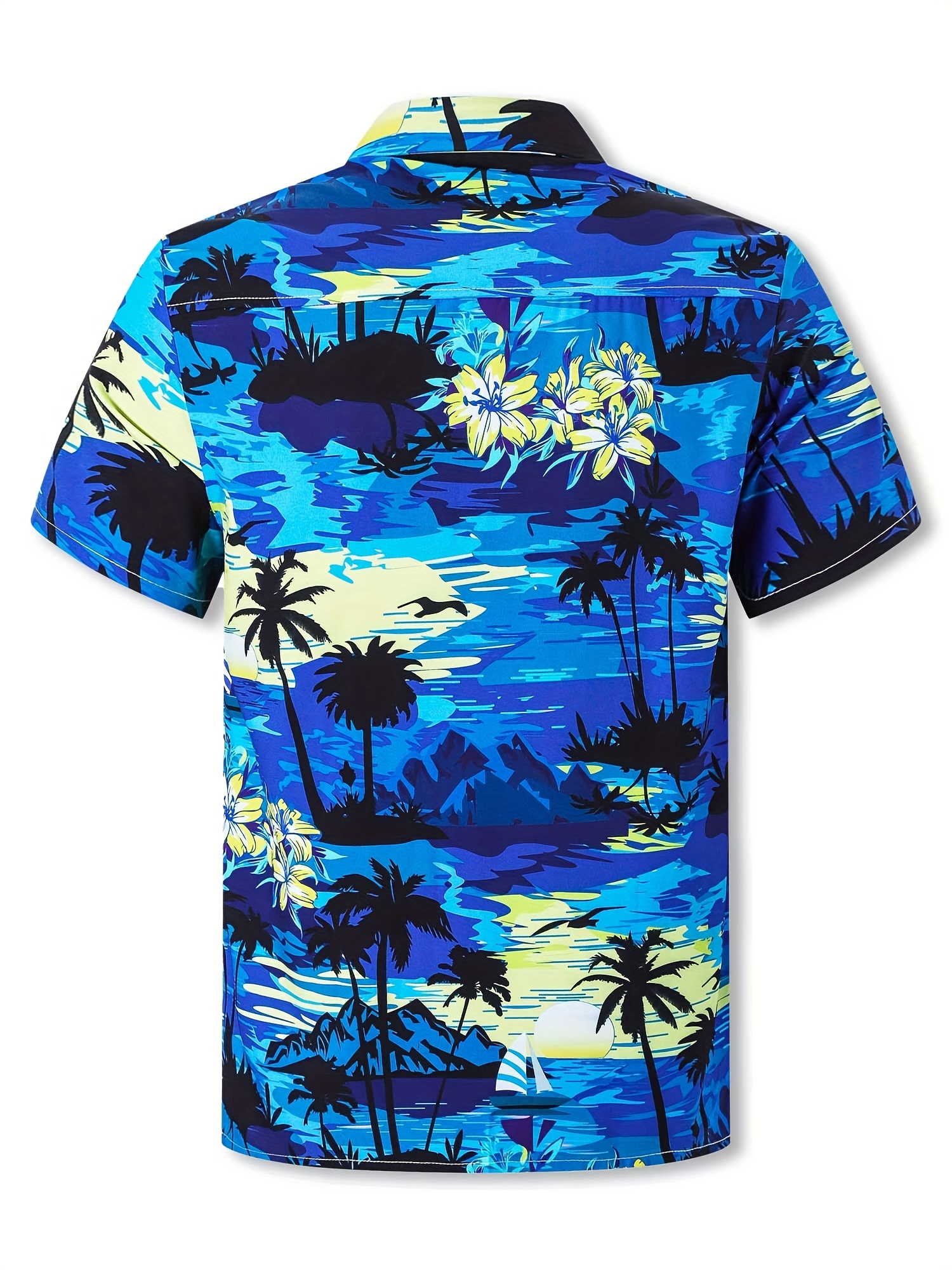 Hawaii Coconut Tree Graphic Print Boys Cotton Top Shirt