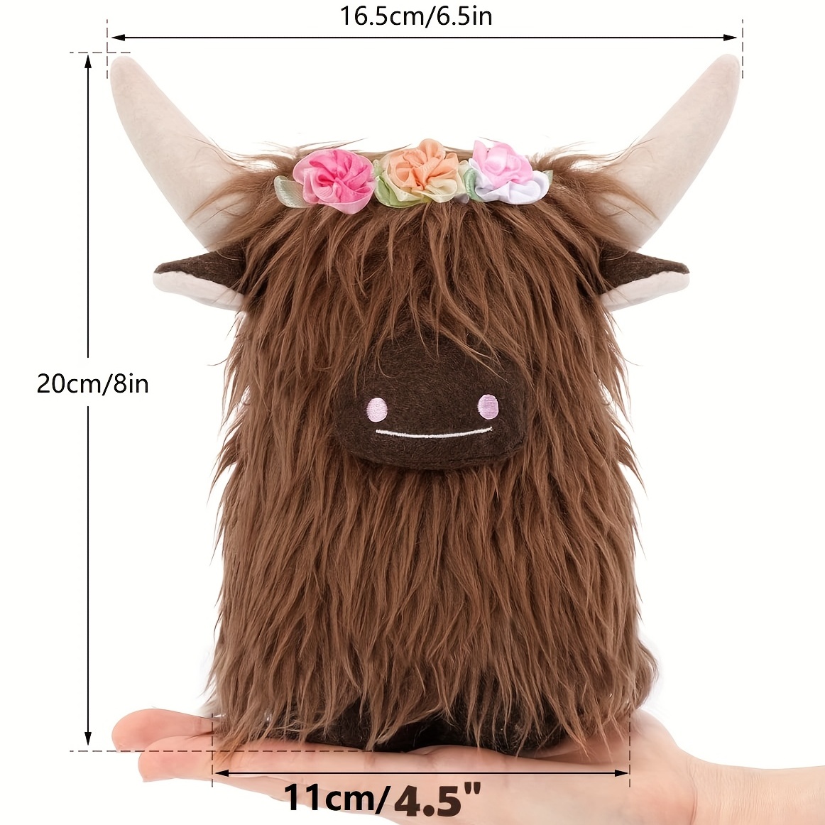 Highland Cow Animal Pillow Decorative Nursery Decor Farm Nursery