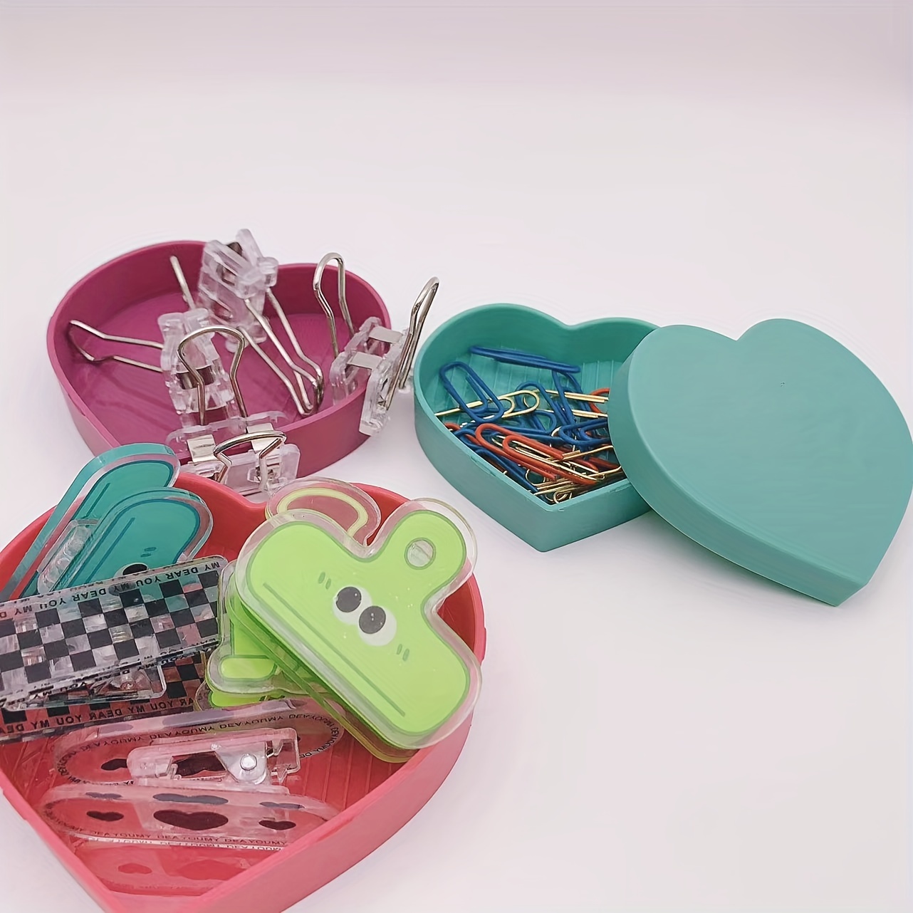 Heart shaped Storage Box Transparent Plastic Storage - Temu