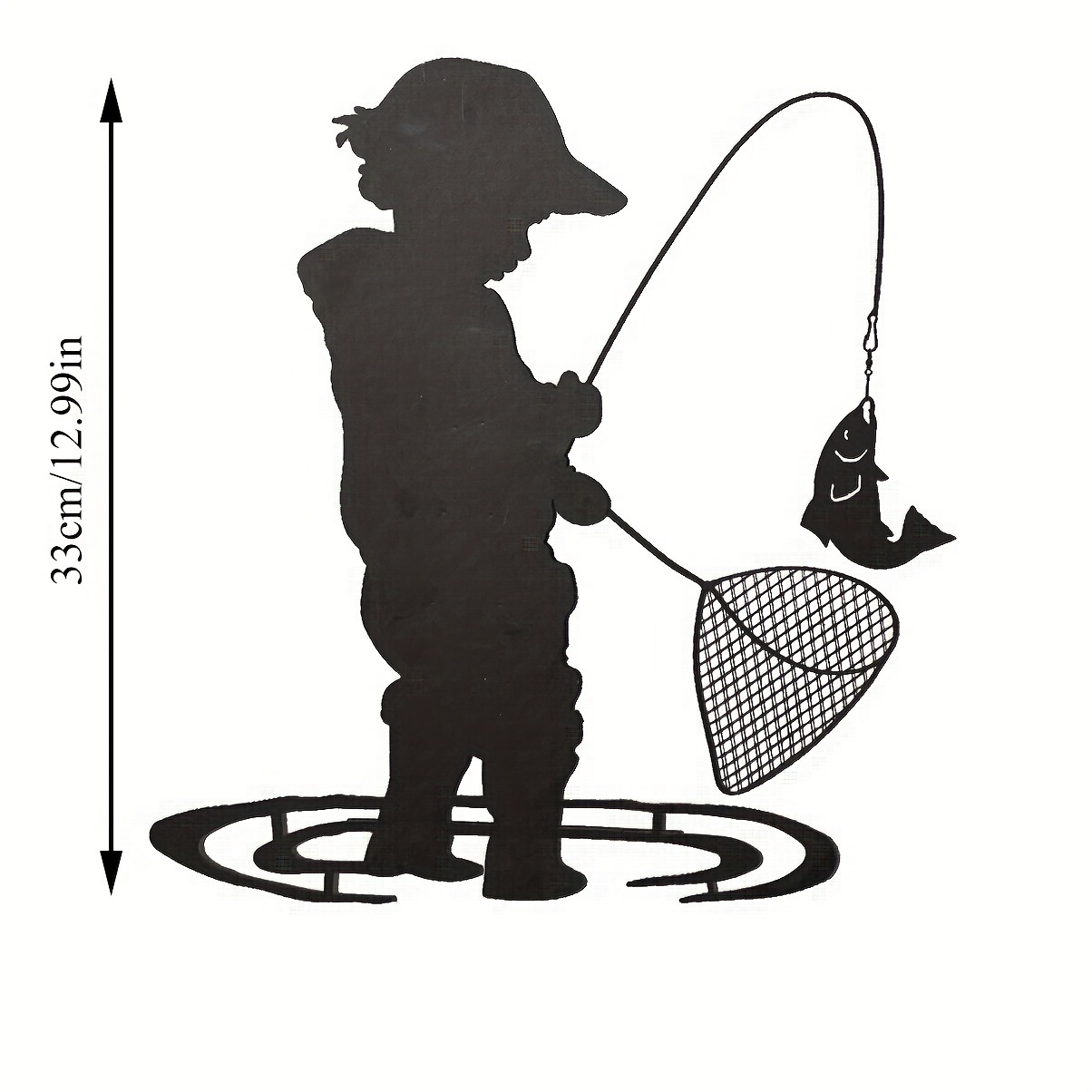 boy fishing silhouette