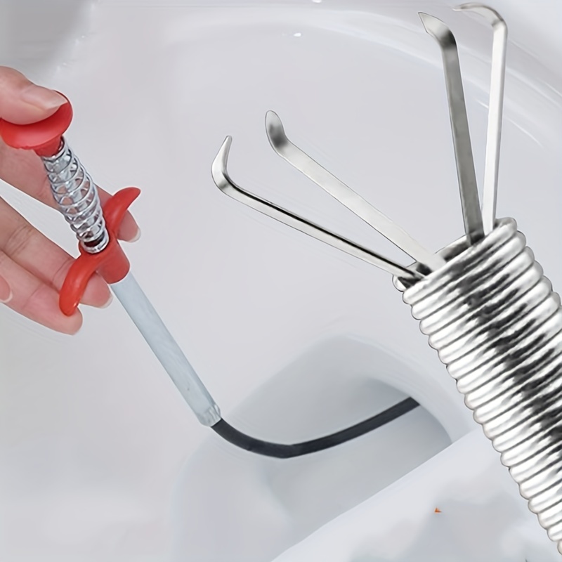 Toilet Grabber Flexible Extra Long Reach Drain Cleaner Plumbing