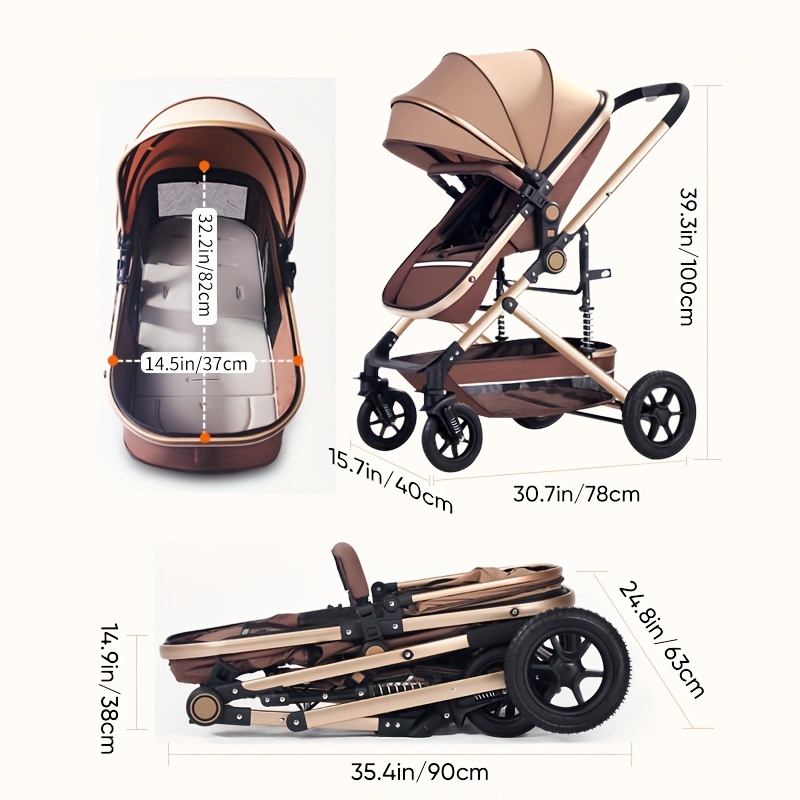 Elittle EMU Newborn-ready Full size Revsersible baby stroller