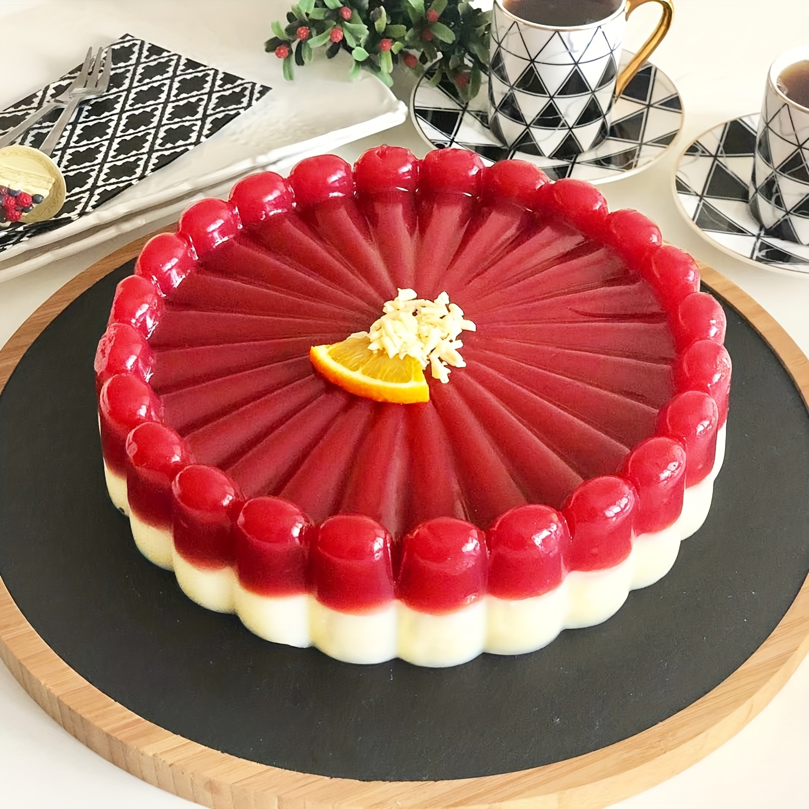 Round Flower Shaped Cake Pan Silicone Baking Cake Mold - Temu