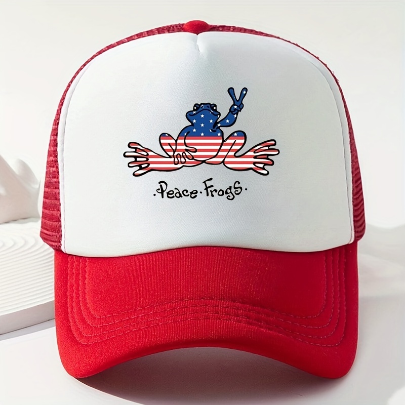 American Flag Trucker Hat Woman Patriotic Baseball Cap 4th 