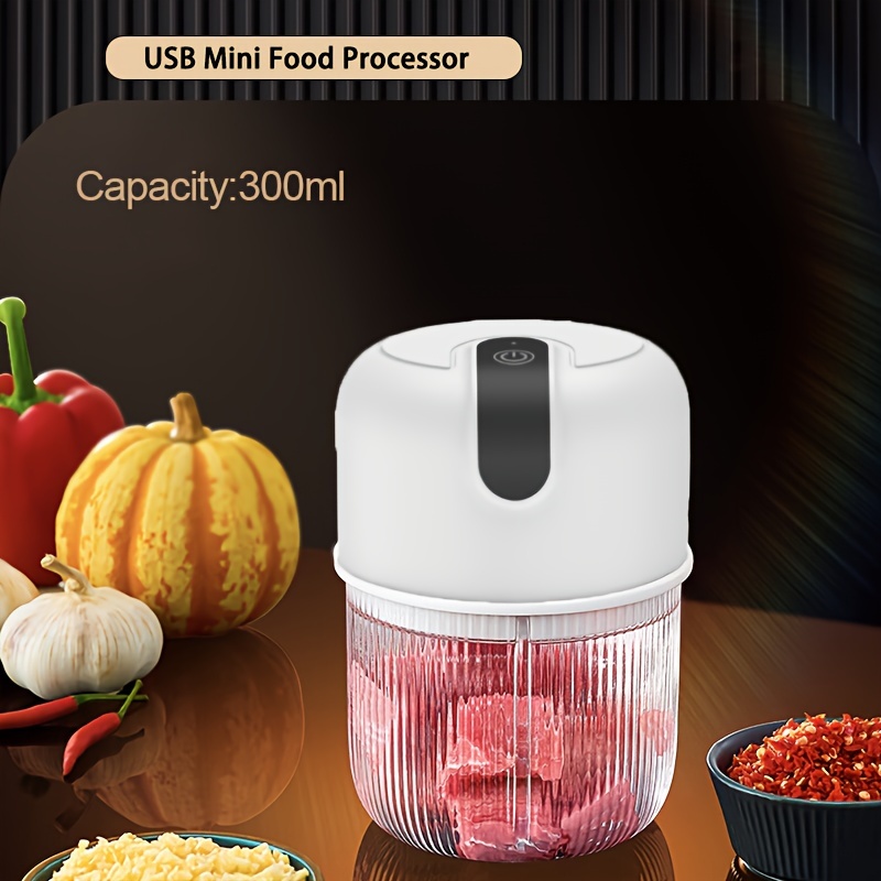Electric Mini Food Chopper, Rechargable Small Food Processor for Garlic etc