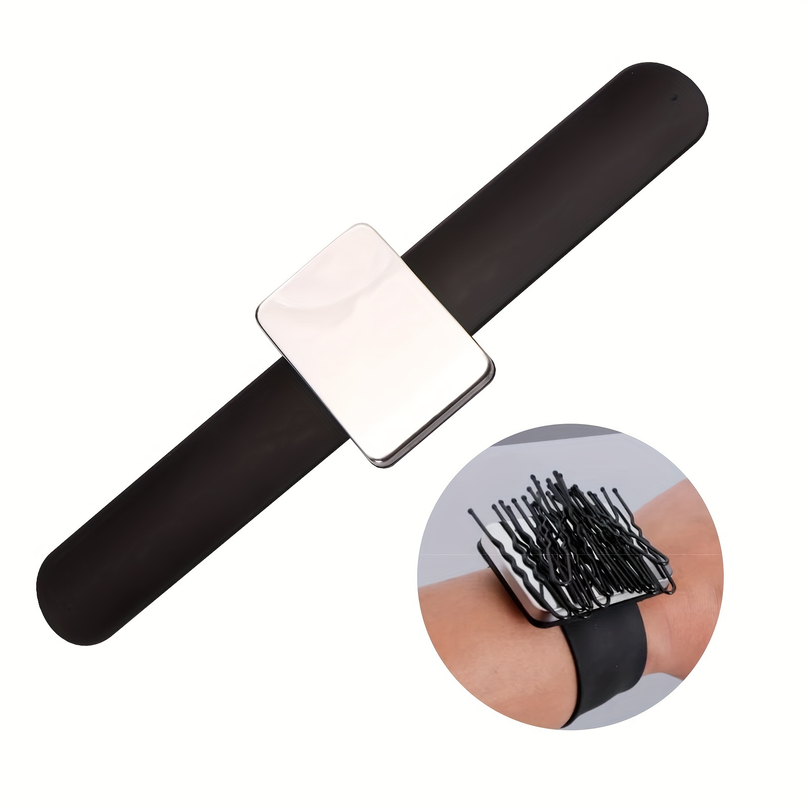  KOSDFOGE Magnetic Wristband, Hair Parting Ring Wristband,  Bracelet for Pins, Silicone Wrist Strap Bracelet Gel Wrist Band for  Braiding Hair : Beauty & Personal Care