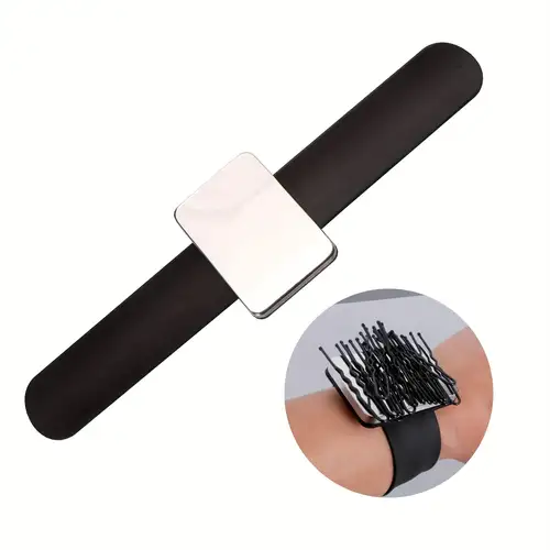 Braider Band and Detangler Comb Magnetic Braider Wristband With Detangling  Brush Edge Brush With Parting Comb Bobbie Pin Magnetic Bracelet for  Hairstylist Braiding Band Pin Holder Gel Band for Braiders Professional  Braiding